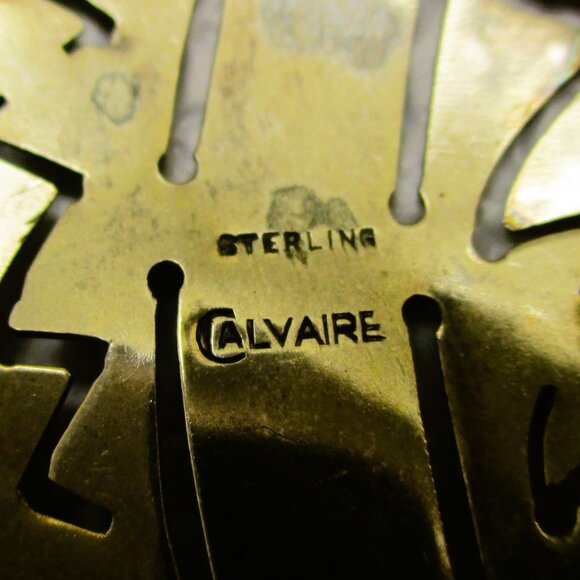 CALVAIRE Sterling Silver Angel Fish Brooch ~ RARE Vintage Designer Sterling Fish - Picture 13 of 15